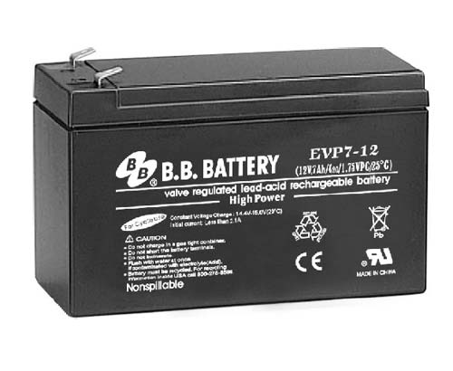 BB蓄电池EVP7-12（12V7AH）